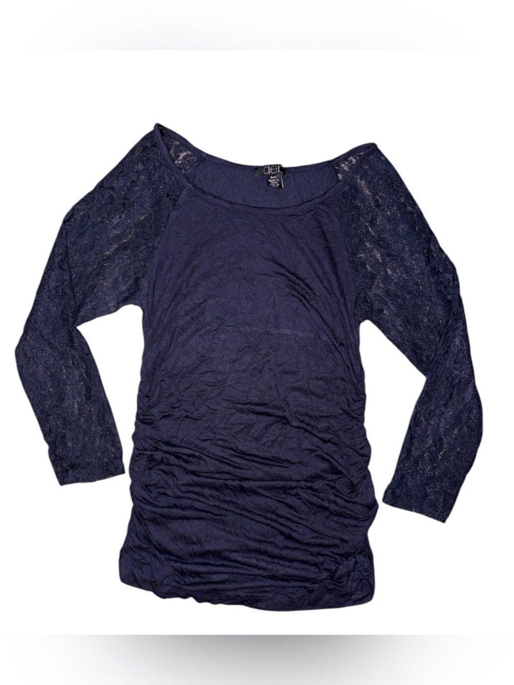 Deb Women's Navy Lace Sleeve Top